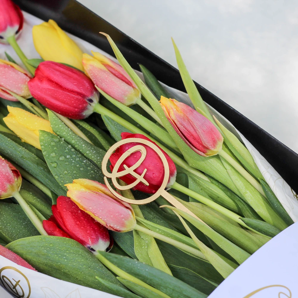 CAJA LARGA 24 TULIPANES — tulipan