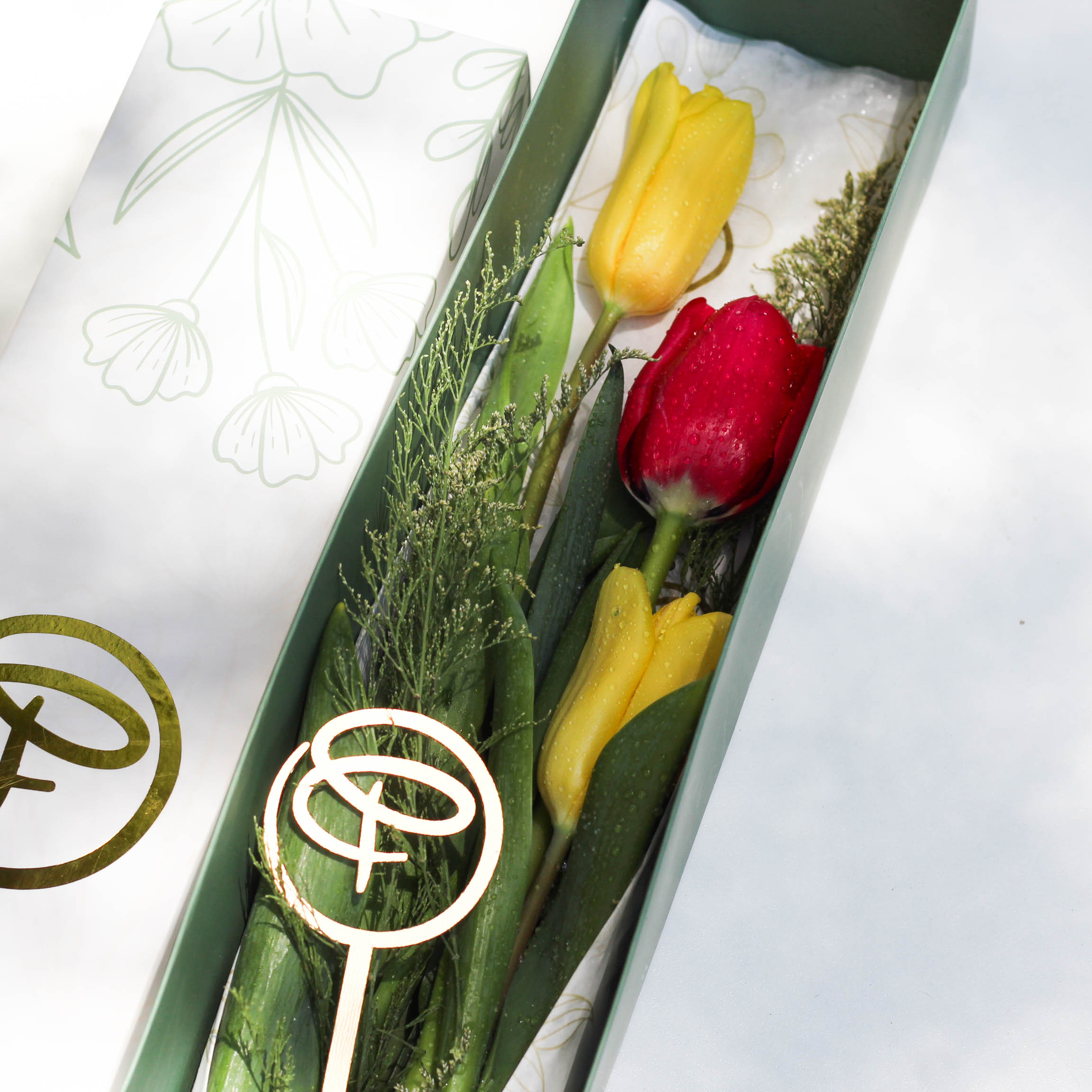 CAJA LARGA 3 TULIPANES