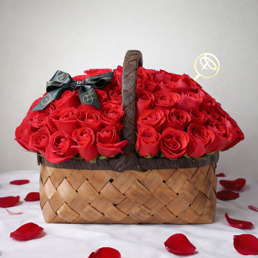 CANASTA 100 ROSAS